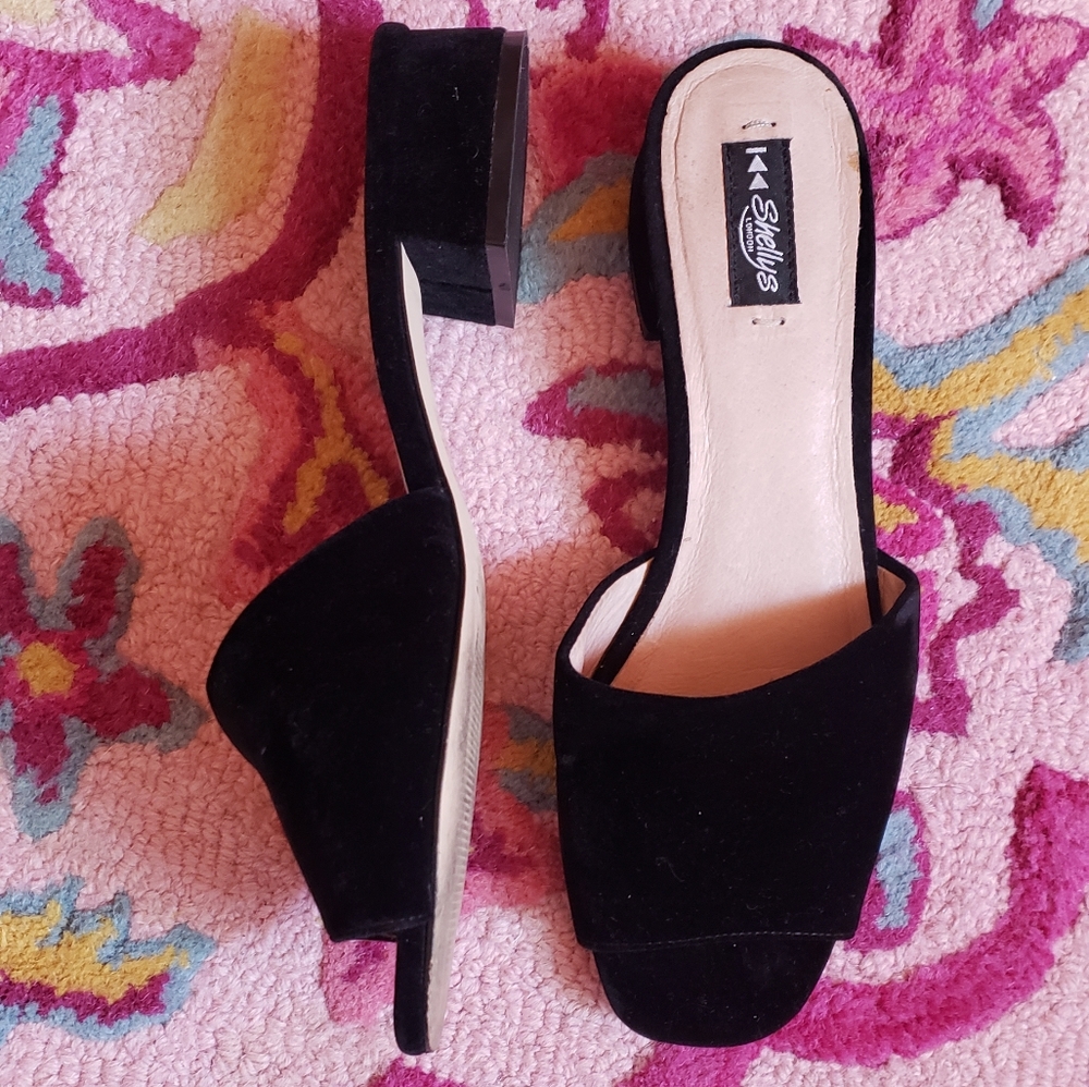 Shellys of London Velvet Mules US 10